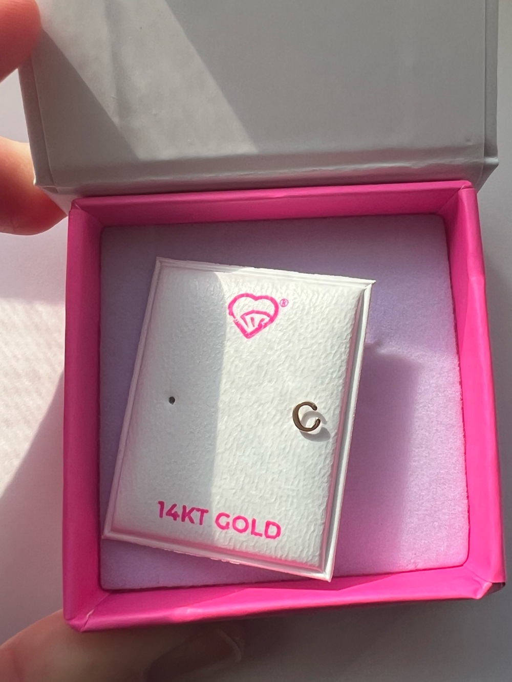 14k Gold Letter 'C’ Stud Earring
